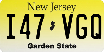 NJ license plate I47VGQ
