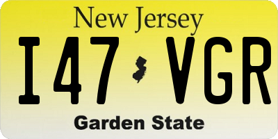 NJ license plate I47VGR