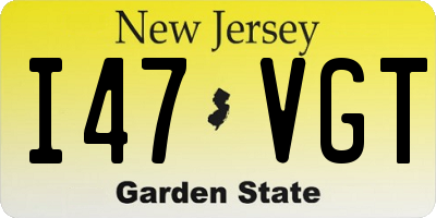 NJ license plate I47VGT
