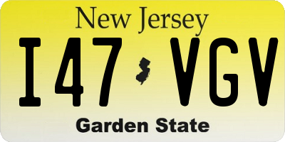 NJ license plate I47VGV