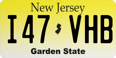 NJ license plate I47VHB