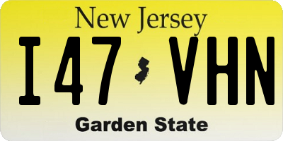 NJ license plate I47VHN