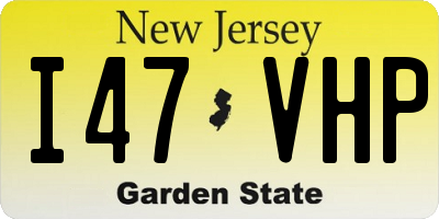 NJ license plate I47VHP