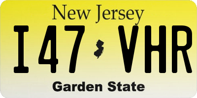 NJ license plate I47VHR