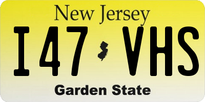 NJ license plate I47VHS