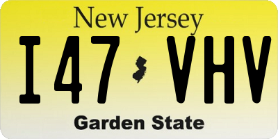 NJ license plate I47VHV