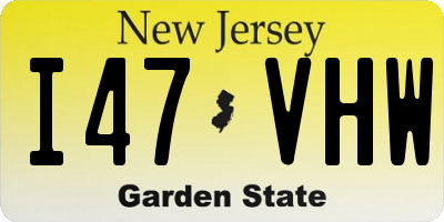 NJ license plate I47VHW