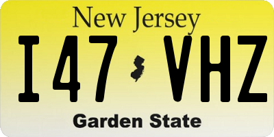 NJ license plate I47VHZ