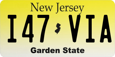 NJ license plate I47VIA