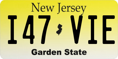 NJ license plate I47VIE