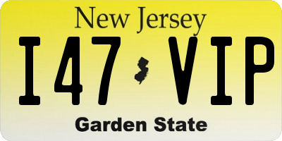 NJ license plate I47VIP