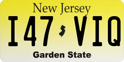 NJ license plate I47VIQ