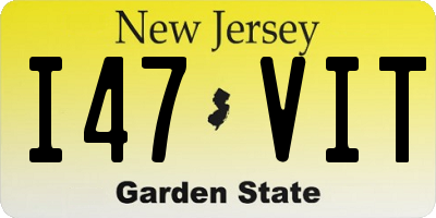 NJ license plate I47VIT