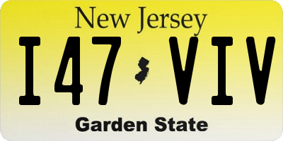 NJ license plate I47VIV