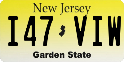 NJ license plate I47VIW