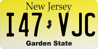 NJ license plate I47VJC