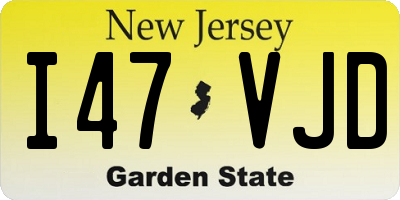 NJ license plate I47VJD