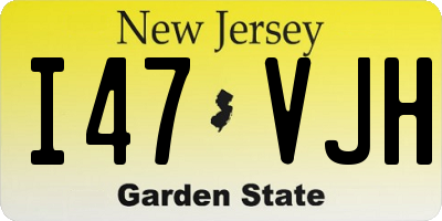 NJ license plate I47VJH