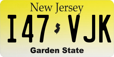 NJ license plate I47VJK