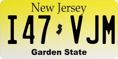 NJ license plate I47VJM
