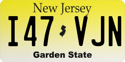 NJ license plate I47VJN