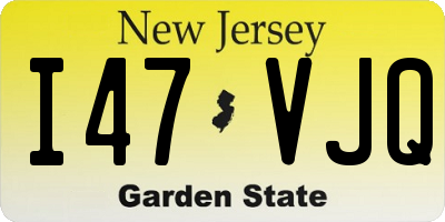 NJ license plate I47VJQ