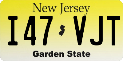 NJ license plate I47VJT