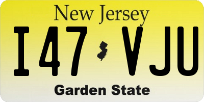 NJ license plate I47VJU
