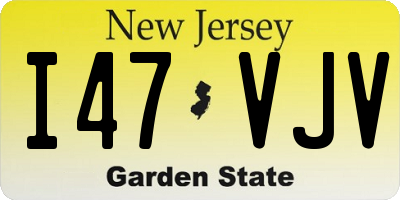 NJ license plate I47VJV