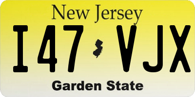 NJ license plate I47VJX