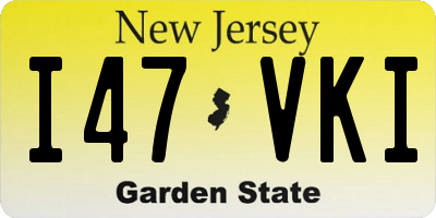 NJ license plate I47VKI