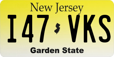 NJ license plate I47VKS