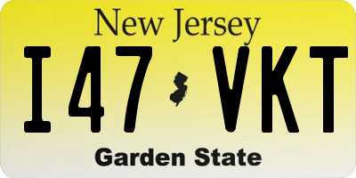 NJ license plate I47VKT