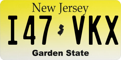 NJ license plate I47VKX