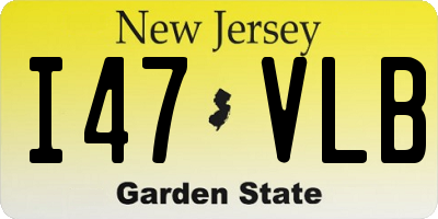 NJ license plate I47VLB