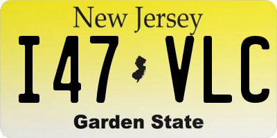 NJ license plate I47VLC