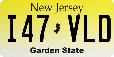 NJ license plate I47VLD