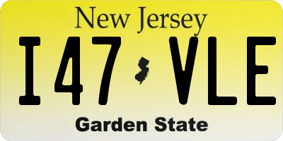 NJ license plate I47VLE
