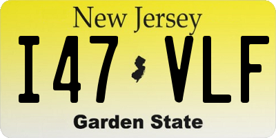 NJ license plate I47VLF