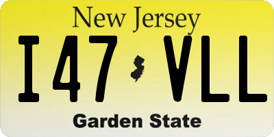 NJ license plate I47VLL