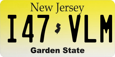 NJ license plate I47VLM