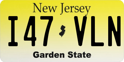 NJ license plate I47VLN