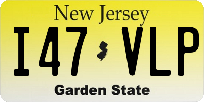 NJ license plate I47VLP