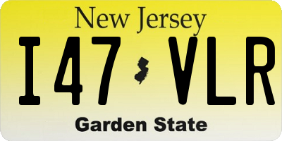 NJ license plate I47VLR