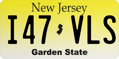 NJ license plate I47VLS