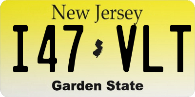 NJ license plate I47VLT