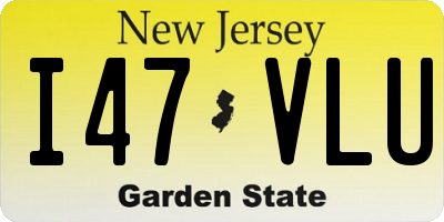 NJ license plate I47VLU