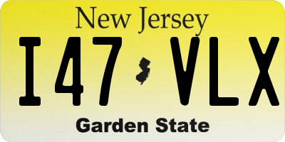 NJ license plate I47VLX