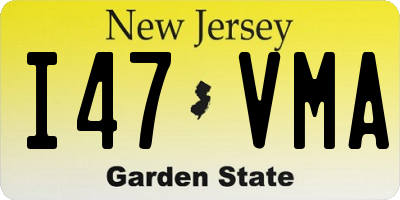 NJ license plate I47VMA