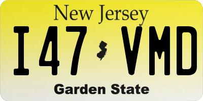 NJ license plate I47VMD
